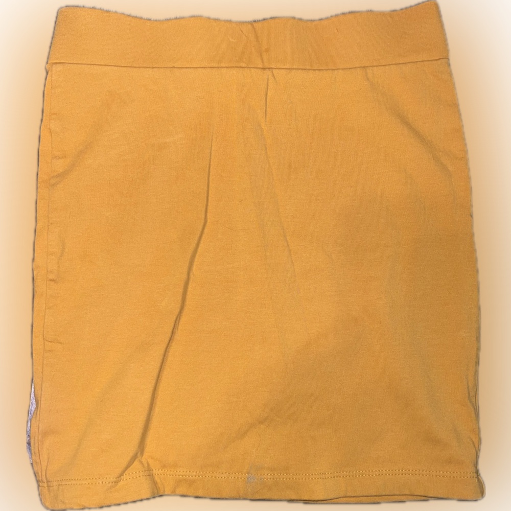Chic Mustard High-Low Skirt